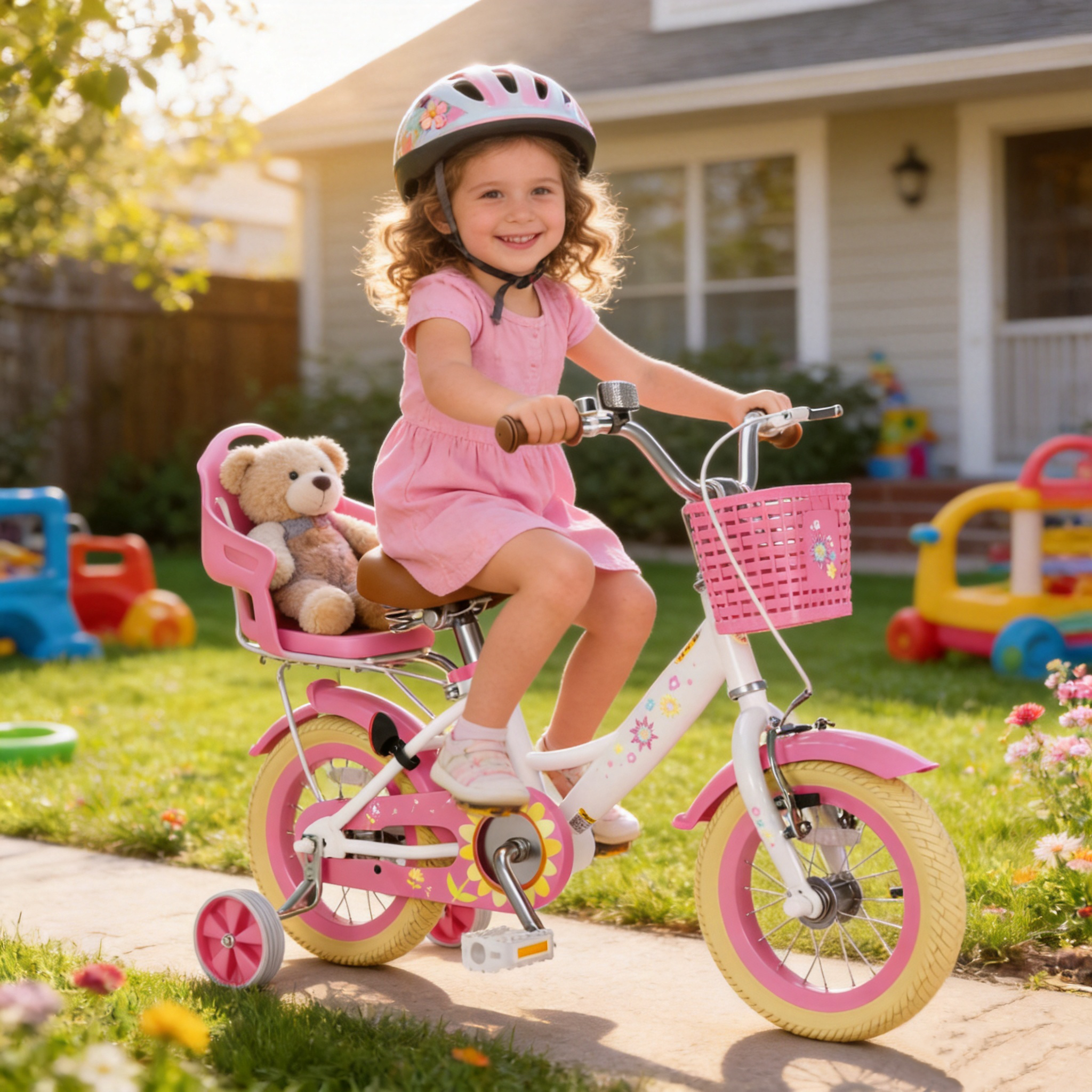 Korimefa 12" Girls Bike with Training Wheels photo 7