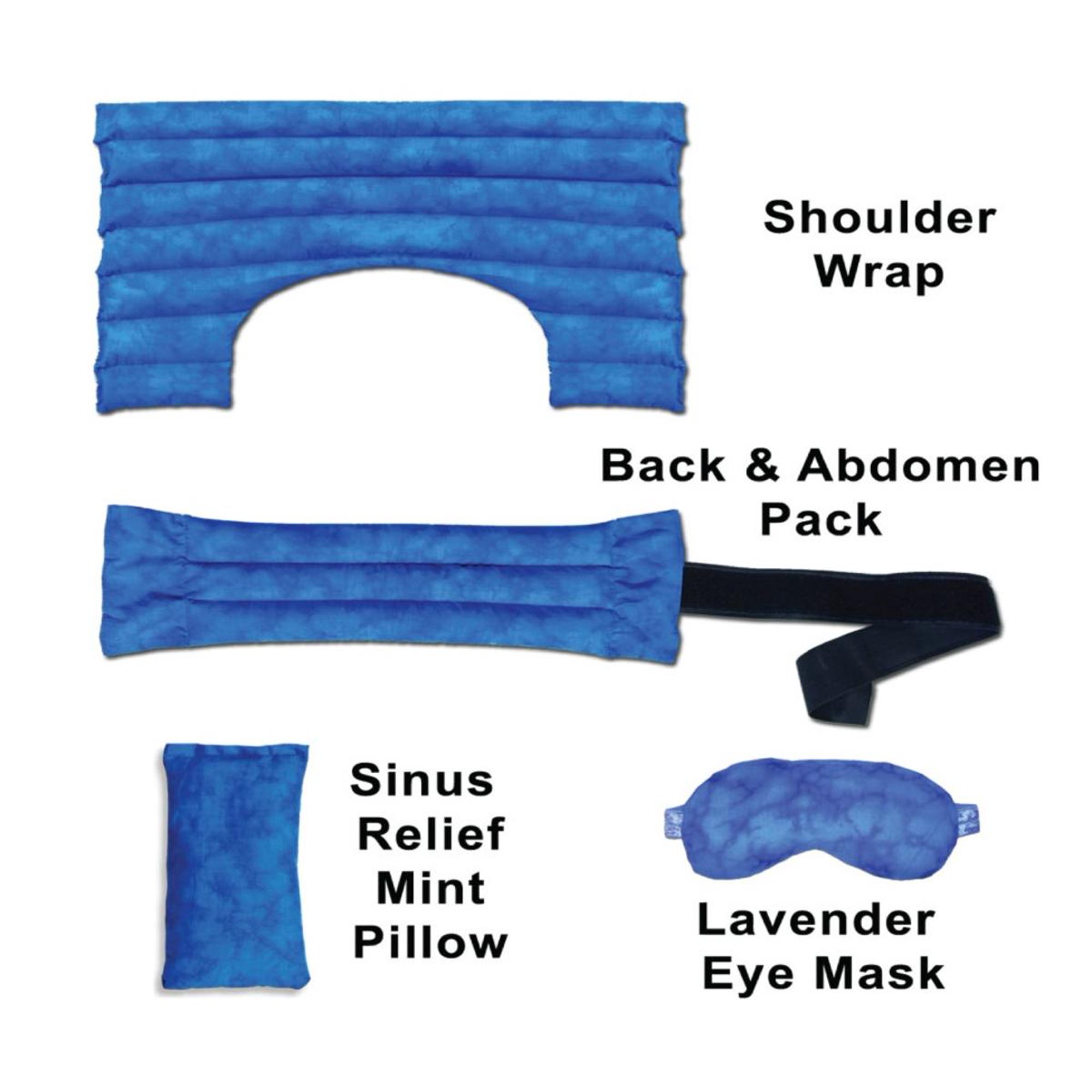 Nature Creation Full Treatment Set of Herbal Hot and Cold Therapy Pack - Blue