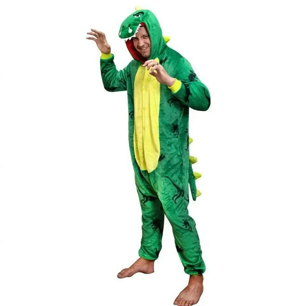 HKSNG Pijama de dinosaurio verde para adulto talla XXL alta calidad pijamas de animales disfraz de Cosplay monos divertidos para fiesta Navidad Walmart en linea