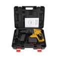 thumbnail image 3 of Yellow Cordless Rotary Hammer Drill 21V Brushless for Dewalt 20V Max Battery, 4-in-1 Rotary Hammer with Safety Clutch, 800W Equivalent for Concrete/Masonry/Wood/Metal, 5 Drills & Gloves Included, 3 of 20
