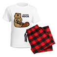 thumbnail image 5 of CafePress - Beavers Rock Women's Light Pajamas - Women's Short Sleeve Print T-Shirt and Pants Light Cotton Pajama Set, 5 of 7