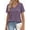 Purple, variant on MOYIKO Women Summer T-Shirt V Neck Short Sleeve Pleats Basic Tee Shirt Lake Green Loose Fit Dressy Top L