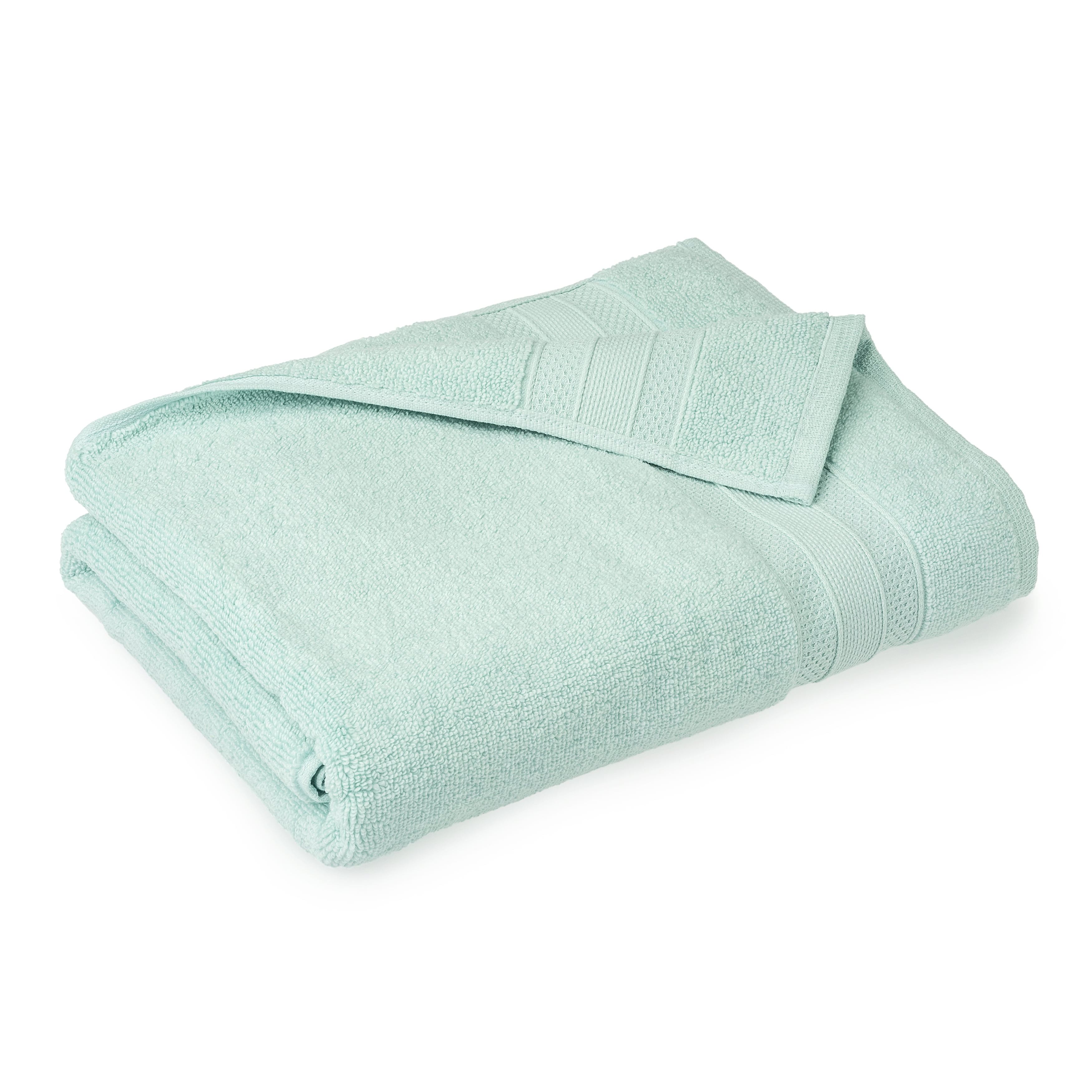serviette de toilette Hometrends unie 100 % coton, 1 pièce, 550 g/m², ultra absorbante et douce, bleu sarcelle à main 16 x 28 po