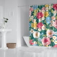 thumbnail image 2 of Pioneer Flower Floral Print Pattern Shower Curtain 72"x72" ,Bathroom Decorative Shower Curtains Set with 12 Hooks,Modern Waterproof Washable Shower Curtain, 2 of 6