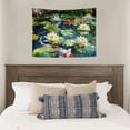 thumbnail image 4 of RKSupls Serene Carp Fish & Water Lilies Tapestry,Home Tapestry Suitable for Hanging for Decorative Wall Hanging, Decorative Bedroom, Living Room Decoration - 40x30in, 4 of 6