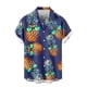 thumbnail image 5 of Blusa y camisa de manga corta con cuello vuelto para hombre, blusa informal de moda con botones estampados, blusa de manga corta con cuello vuelto, blusa de poliéster para hombre, 5 of 6