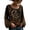 Gray, variant on Women's Halloween Gothic Floral Print Long Sleeve Blouse Scoop Neck Bell Sleeve Retro Casual Top for Holiday and Party Red S