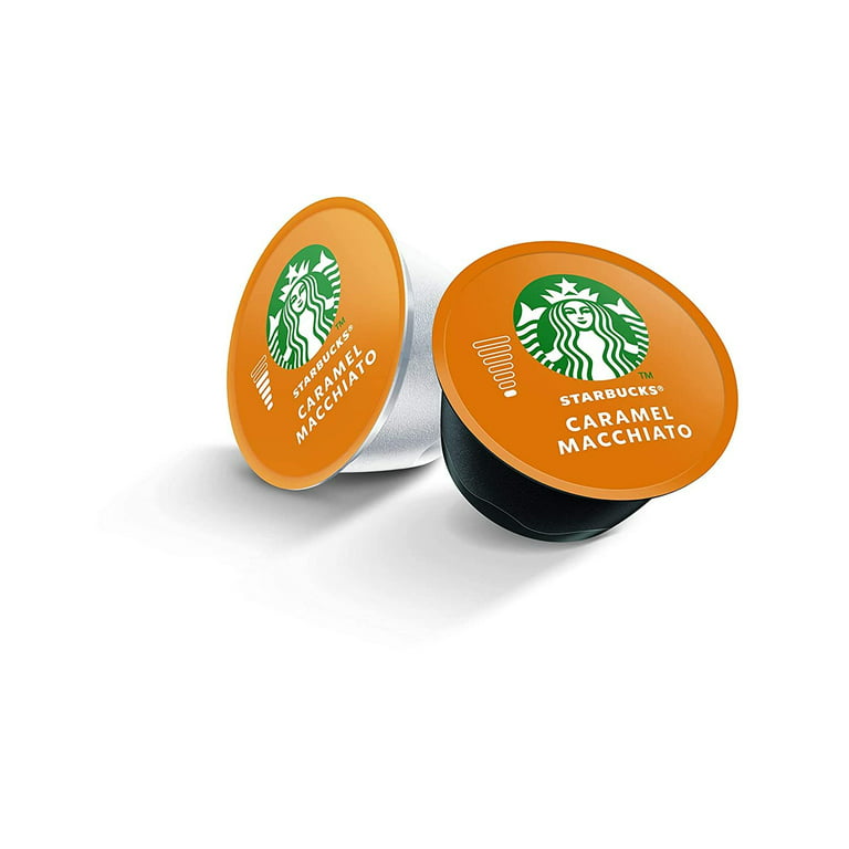 Starbucks Coffee by Nescafe Dolce Gusto, Starbucks Caramel Macchiato,  Coffee Pods, 12 capsules, Pack of 3 Packaging May Vary 