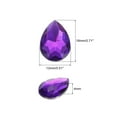 thumbnail image 2 of Uxcell 50PCS Flat Back Acrylic Teardrop Gems 13x18mm Artificial Rhinestones for DIY Crafts Bead Deep Purple, 2 of 6