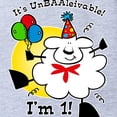 thumbnail image 2 of CafePress - Unbaalievable Sheep 1St Bir - Cute Infant Baby Football Bodysuit, 2 of 3