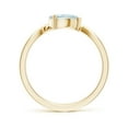 thumbnail image 2 of ANGARA Natural Pear Aquamarine Wave Shank Solitaire Engagement Ring in 14K Yellow Gold for Women (Size-7x5mm) | March Birthstone, Anniversary, Jewelry Gift for Women | Natural Aquamarine Ring, 2 of 9