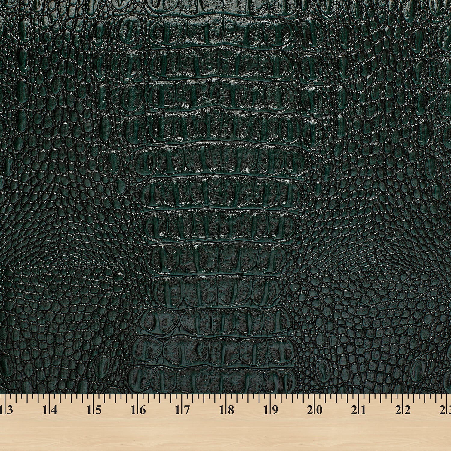 Ottertex® Crocodile Vinyl Leather 56” PVC Polyester Waterproof Fabric By The Yard - Forest Green (5 Yard)