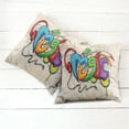 thumbnail image 6 of Ambesonne Retro Throw Pillow Cover 2 Pack, Music Graffiti Hip Hop, 16", Multicolor, 6 of 7