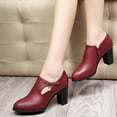 thumbnail image 2 of New Fashion Women Solide Zipper Square Heel Pointed Toe Party Shoes Boots, 2 of 9