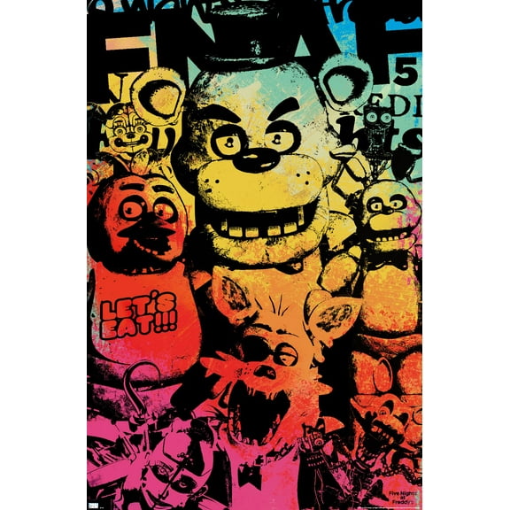 Five Nights at Freddy's - Rainbow Wall Poster, 22.375" x 34"