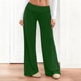 thumbnail image 2 of Womens Sweatpants Fold Over Cotton Flare Soft Yoga Workout Casual Wide Leg Sweatpants Women Green Xl, 2 of 7