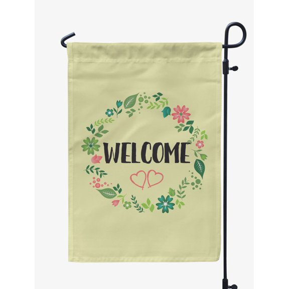Printtoo Tan Welcome Garden Summer Camping Flags For Campers Double Sided CampsiteFlagOutdoor GardenFlags