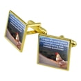 thumbnail image 1 of I Dream of a World Where Chickens can Cross the Road Without Motives Questioned Funny Humor Square Cufflink Set - Silver or Gold, 1 of 6