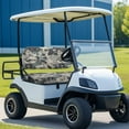 thumbnail image 2 of FUIALDOLG Grey Camo Print Golf Cart Seat Protector Easy to Install Ezgo Txt Front and Back Seat Cushion Cover for Golf Cart Decorations All Seasons, 2 of 8
