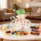 thumbnail image 1 of Bolsas de Pascua con cordón para dulces, bolsitas para golosinas navideñas, bolsas para regalos | Contiene dulces y pequeños obsequios | Tela de poliéster resistente, 1 of 6