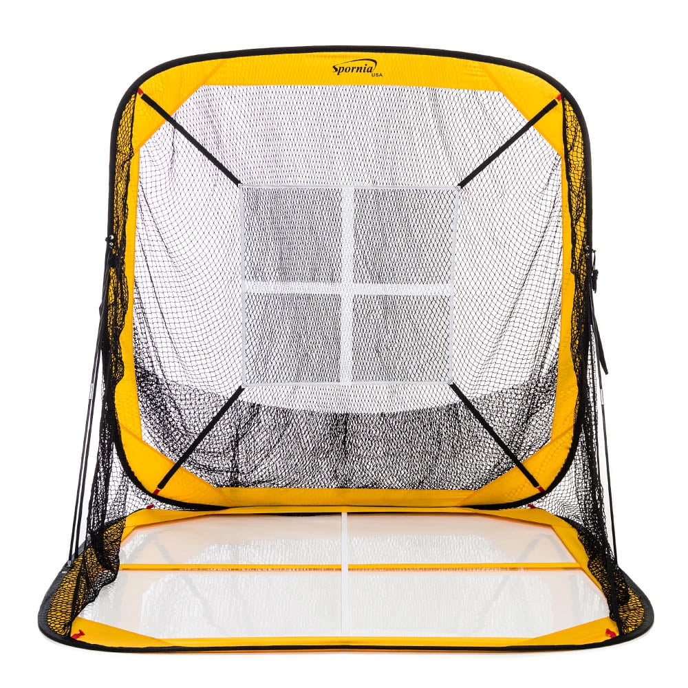Spornia 7'x7' Baseball Softball Practice Net with Ball Return Pitching