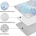 thumbnail image 5 of Blue Floral Leaf Pattern Bathroom Rugs Sets 3 Piece,Toilet Cover Set,Absorbent Non Slip Bathroom Mats Sets with U-Shaped Contour Rug Toilet Rug Set, 5 of 5