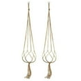 thumbnail image 4 of 4PCS Jute Rope Plant Holders Plant Flower Pot Hangers 2 Large + 2 Small, 4 of 5