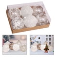 thumbnail image 6 of yotijay 6 Pieces Christmas Ball Ornaments Set Xmas Tree Decorations Garland Pendants for White, 6 of 9