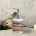 thumbnail image 3 of Ambesonne Floral Soap Dispenser & Toothbrush Holder Set, Folkloric Grunge Flowers, 2 Pcs, Taupe Grey Multicolor, 3 of 6