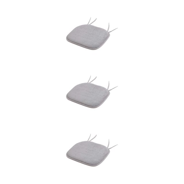 Cateissary Cojín de asiento con correas Cojín de silla de poliéster Estera de taburete Niños Sala de estar Hogar Oficina Cocina Salón Gris Type1 NO1