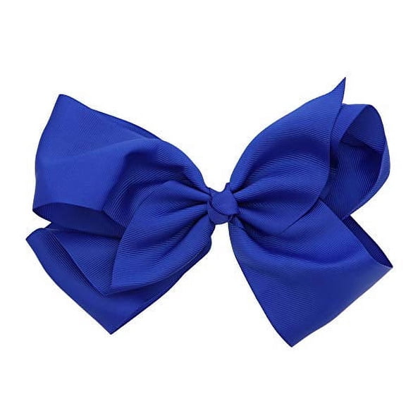 Motique Accessories 8 inch Grosgrain Hair Bow for Women and Girls (Royal)