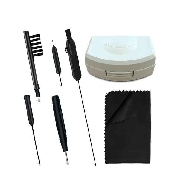 7 Pcs- Hearing Aid Cleaning Kits, Hearing Amplifier Brush Tools with Wax Loop and Magnet Suitable for Earbuds, Hearing Aid, Airpods, Glasses, and Smartphone