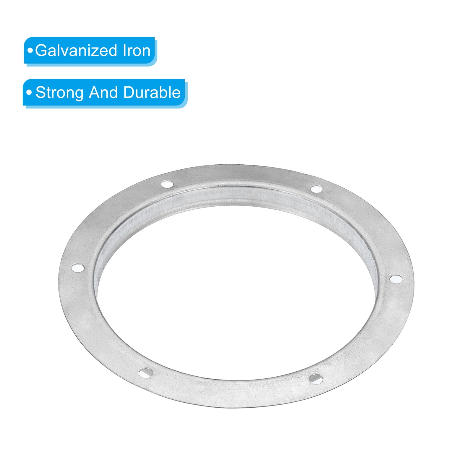 Uxcell 8" Metal Duct Connector Flange Straight Pipe Exhaust Flange Duct Mounting Plate 3 Pack