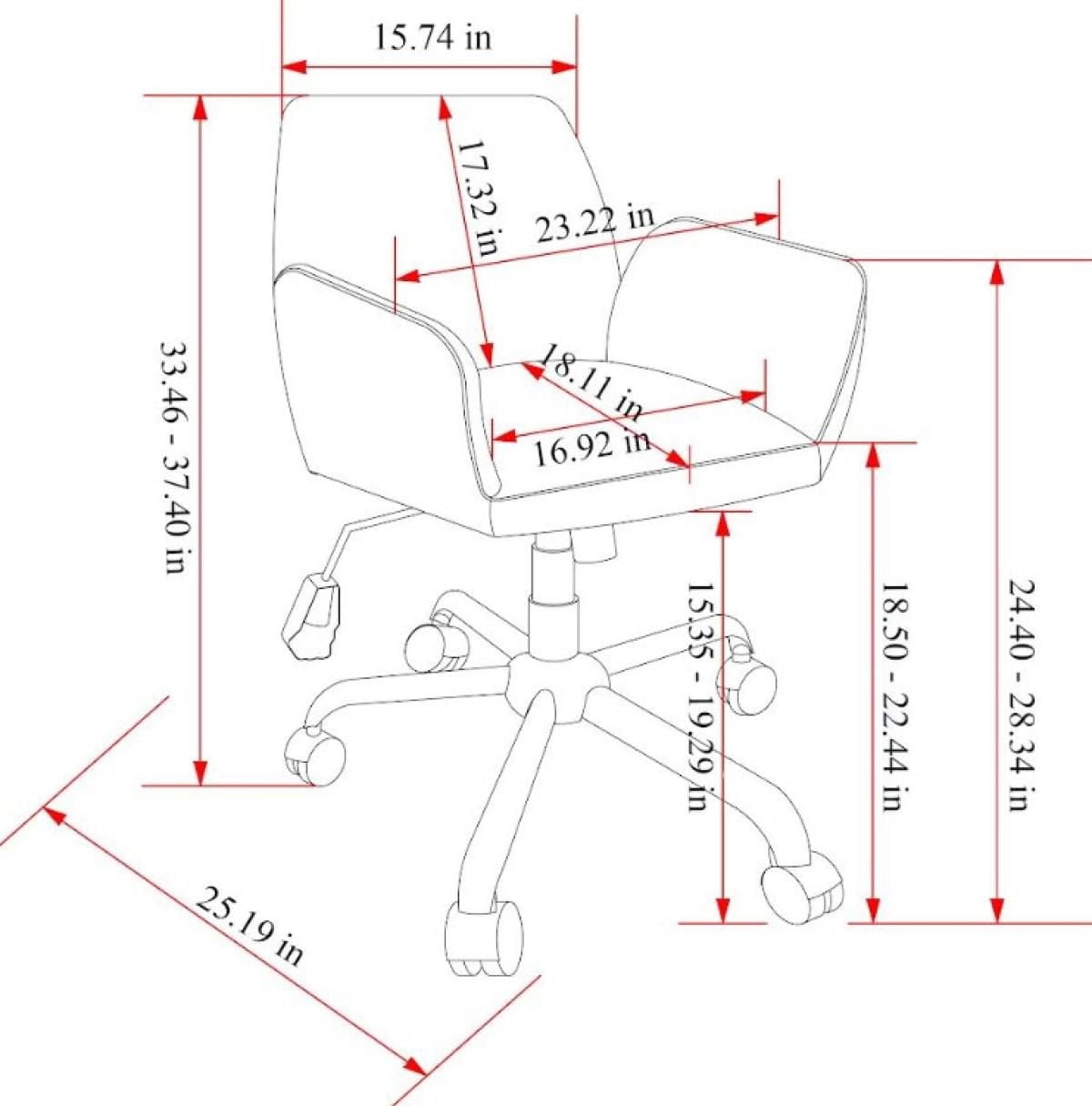 Sara Office Chair, Beige