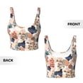 thumbnail image 5 of Fotbe Watercolor Plants Pattern Womens' Sports Bra Longline Wirefree Padded with Medium Support Sports Moisture-Wicking Workou Vest,Tank Top-Small, 5 of 9