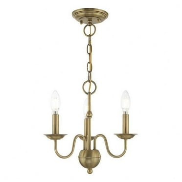 Traditional Three Light Chandelier-Antique Brass Finish Bailey Street Home 218-Bel-3110585
