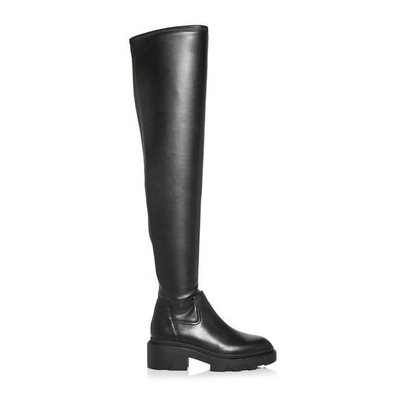 ASH Womens Black 1" Platform Stretch Comfort Manhattan Round Toe Block Heel Heeled Boots 36