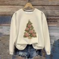 thumbnail image 4 of Yteetum Women's Oversized Christmas Sweatshirts Crewneck Loose Fits Pullover Hoodless Sweatshirts Top Womens Casual Round Neck Xmas Graphic Print Long Sleeve Fall Sweatshirt Fall Clothes Clothes, 4 of 6
