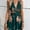 Dark Green, variant on ZOELNIC Women's Floral Print Deep V Neck Tie Back Sleeveless Romper Short Jumpsuit, S