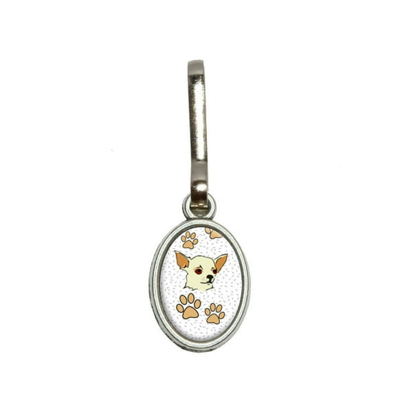 Chihuahua of Awesomeness Oval Zipper Pull