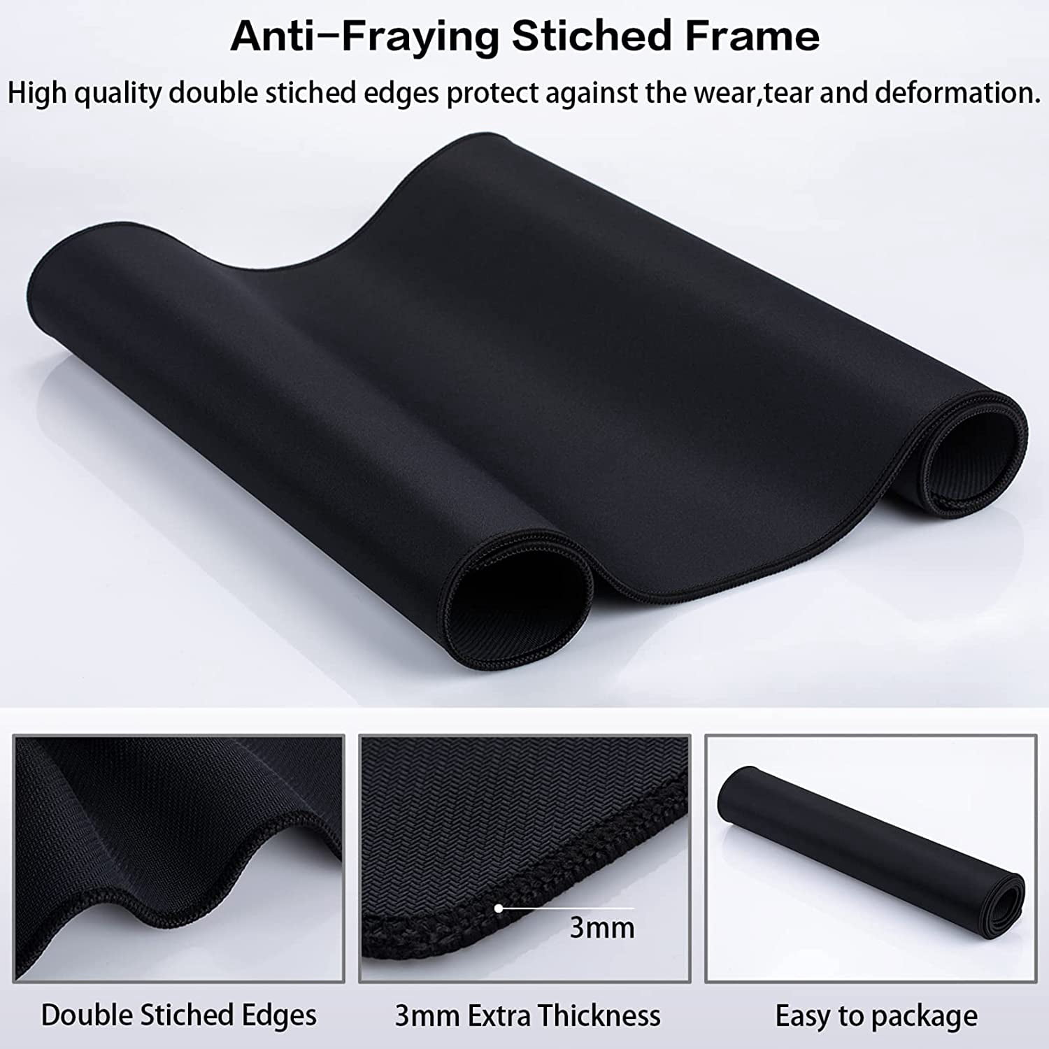 Gaming Mouse Pad (31.5x15.7in) 3mm Thickness XX-Large Extended Mousepad Big Computer Keyboard Full Desk Mousepad with Anti-Slip Base Anti-Fray