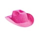 thumbnail image 3 of Sombrero de Vaquero Sombrero de Sombrero de Mezclilla Princesa Parpadeante ala Ancha Sombrero Occidental Nupcial Sombrero de Vaquero Occidenta Rosa, 3 of 6