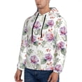thumbnail image 3 of Fotbe Men's Hoodie with Orchids Flowers Pattern - Kangaroo Pocket Pullover Hooded Sweatshirt, Perfect for Daily Wear, Travel, and Home-4X-Large, 3 of 7