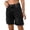 Black, variant on Womens Jean Shorts Summer Half Shorts Jeans Adjustable Waistband Frayed Ripped Bermuda Shorts Distressed Denim Jeans Short