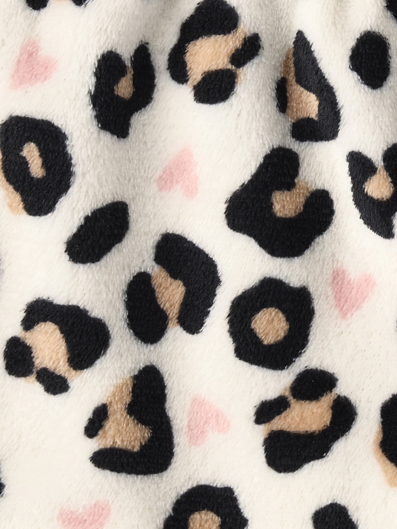 The Children's Place Girls Cozy Fleece Leopard Heart Pajama Shorts, Sizes XS-XXL