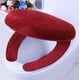 thumbnail image 1 of Funda de asiento de inodoro de dos piezas, lavable, de terciopelo de seda helada, juego de accesorios para inodoro de baño: funda de asiento de inodoro y funda de tapa de inodoro, 1 of 2