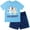 Blue, variant on Bluey Little Boys T-Shirt and Mesh Shorts Outfit Set