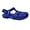 Blue, variant on Women's Crystal Jelly Closed-Toe Flats - Summer Beach Shoes with Ankle Strap, Sheer Soft Fisherman Style