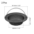 thumbnail image 2 of 2Pcs Stainless Steel Kitchen Sink Strainer with Handle, 4.33" OD x 3.15" ID x 1.18" Depth for Most Kitchen Sink, Black, 2 of 6