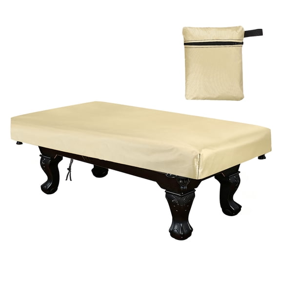 Uxcell Billiard Pool Table Cover, Waterproof Dustproof Billiards Accessories with Storage Bag, 7 ft & Oxford & Silver-Plated & Yellow - Fitting For(Snooker Billiard Table/Outdoor/Indoor)